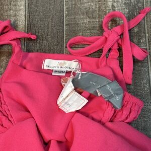 Bailey's Blossoms Girls Top Size‎ 9–12M Pink Ruffle Lace Trim NWT